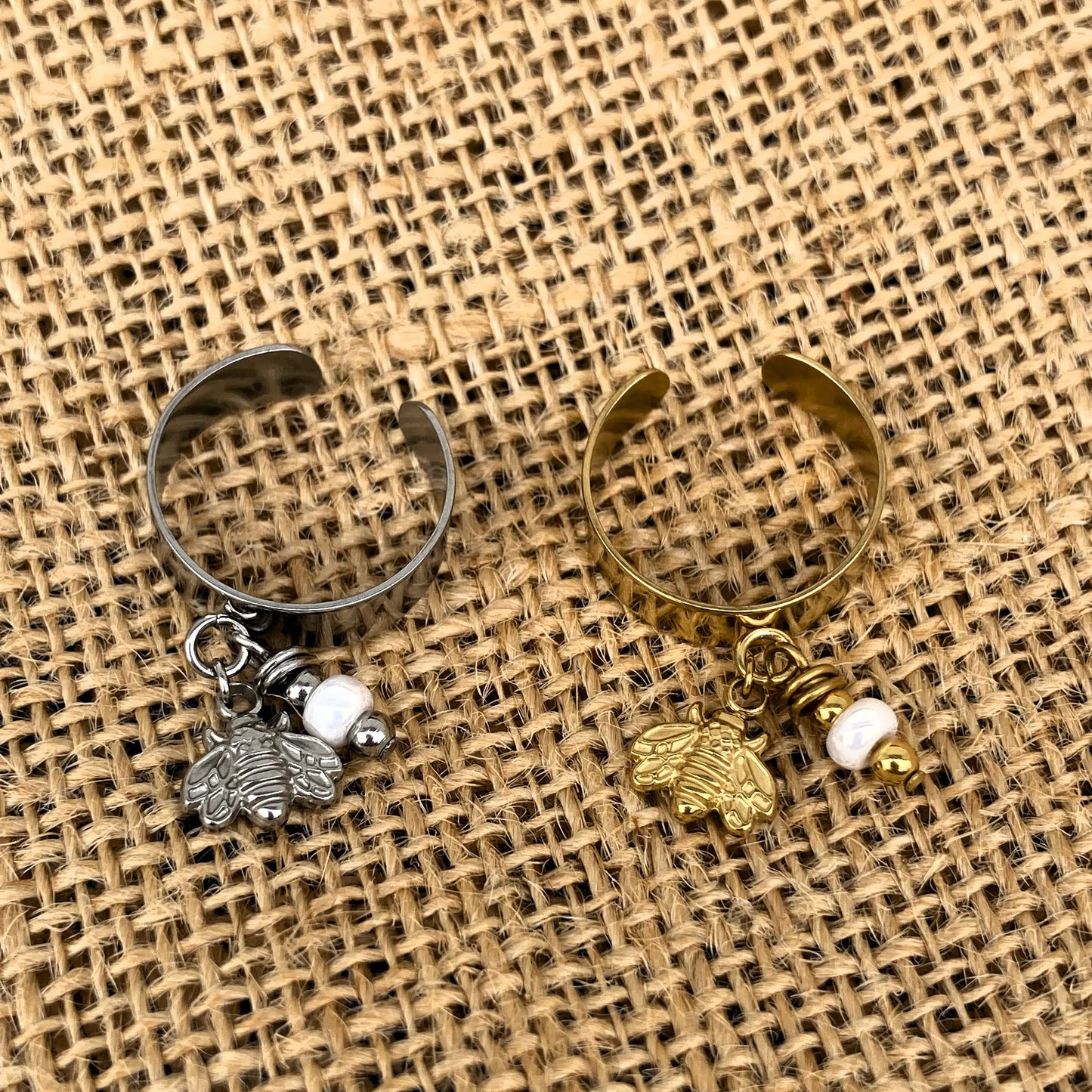 Ensemble bagues Reine et Queen posées Galiette