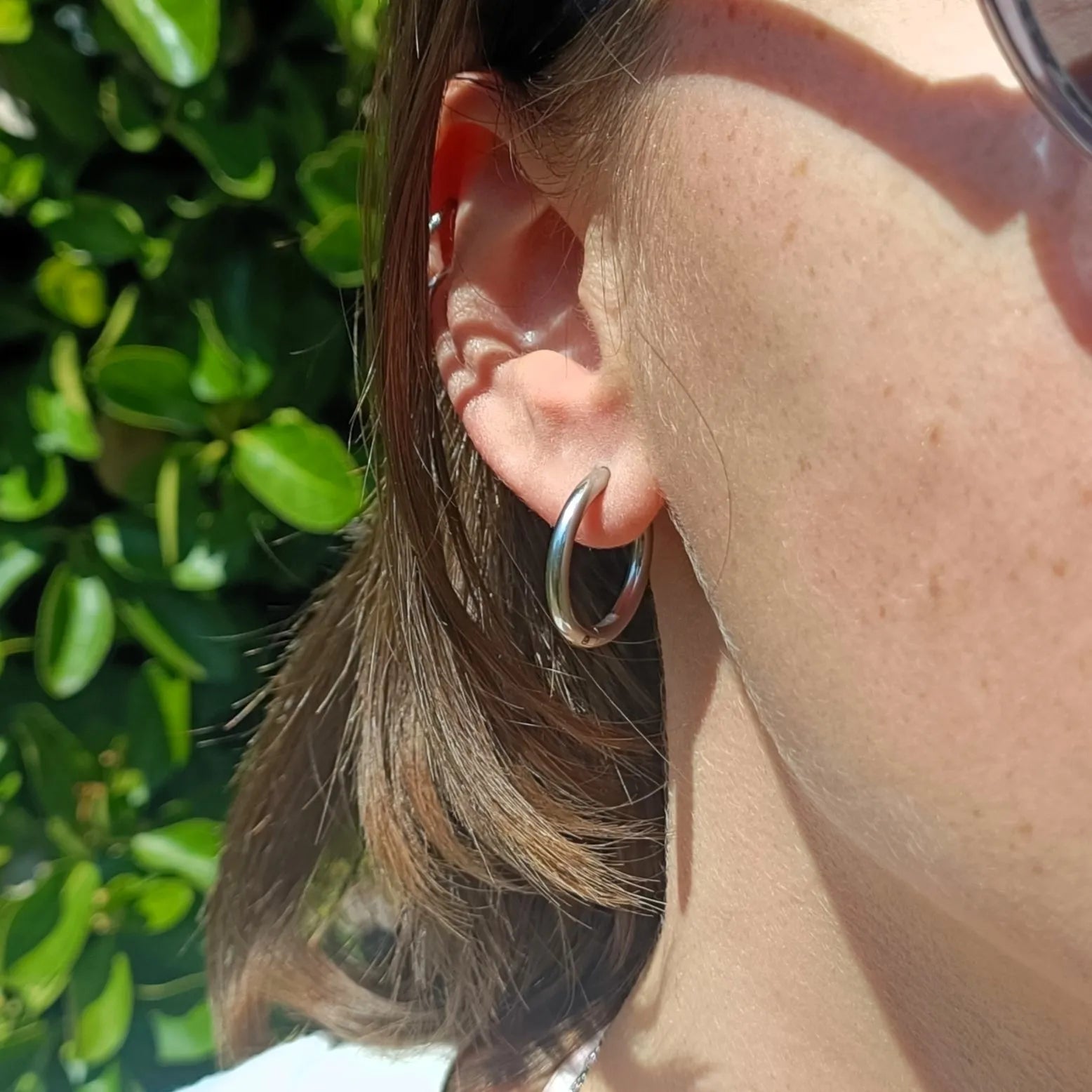 Boucles d'oreilles Anneau argenté Galiette