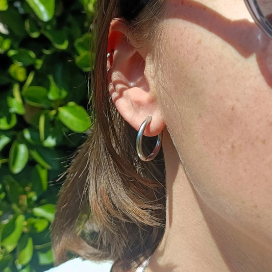 Boucles d'oreilles Anneau argenté Galiette